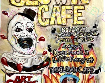 The Clown Cafe - Fine Art Print - 9x12” Unframed Giclee print