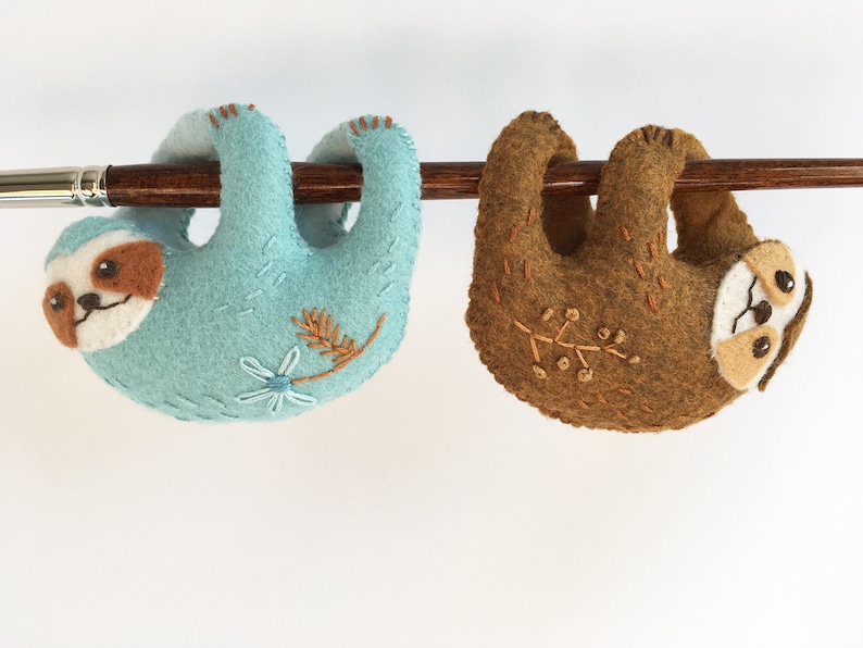 Felt Sloth Plush Sewing pattern felt toy PDF Digital | Etsy