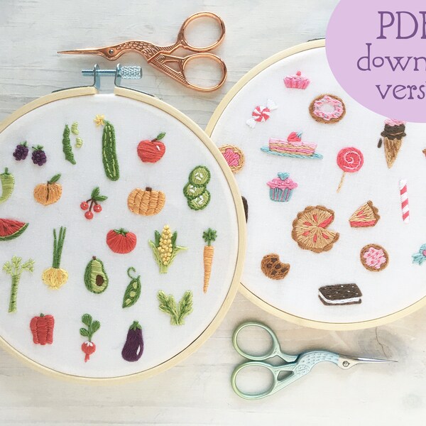 Food Embroidery Etsy