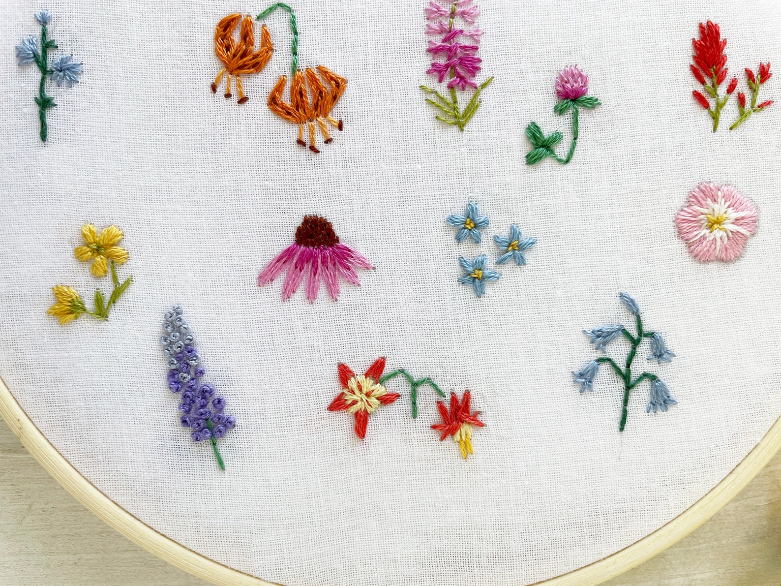 Tiny Wildflowers Hand Embroidery Pattern PDF Download, Mini Embroidery ...