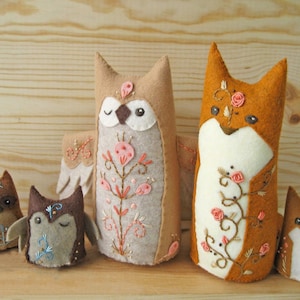 Sewing Pattern for Fiona Fox, Plush Pattern PDF Download, Felt Animals, Woodland Nursery Decor image 7