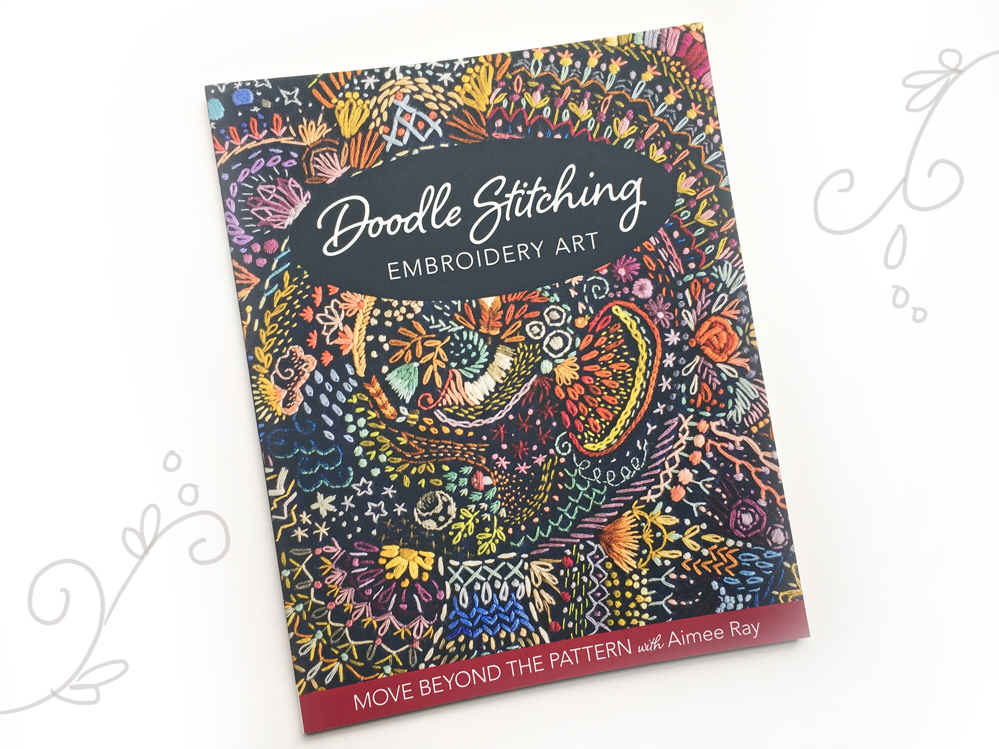 Doodle Stitching Transfer Pack Book by Aimee Ray, Iron on Transfer Beginner  Hand Embroidery Patterns, Modern Needlework Designs 