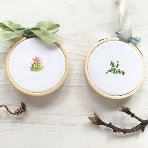 Tiny Succulents Hand Embroidery Pattern PDF Download, Embroidery Hoop Art, Desert, Cactus Decor, for the Plant Lady image 5