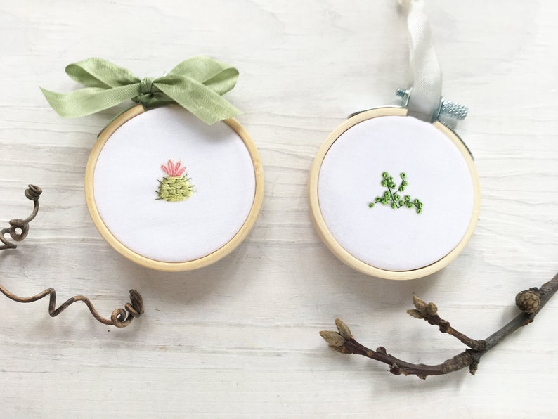 Tiny Succulents Hand Embroidery Pattern PDF Download, Embroidery Hoop Art, Desert, Cactus Decor, for the Plant Lady image 5