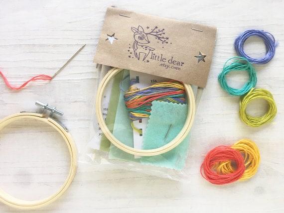 Kit Broderie Moses Pour Enfants - Apprentissage Étape Par Étape - Sac Coton à Décorer
