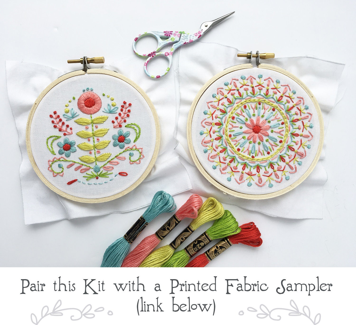 Happiness Embroidery Kit Hand Embroidery Kit Beginner 