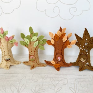 Little Seasons Trees Sewing Pattern PDF download, Spring Summer Autumn Winter decor