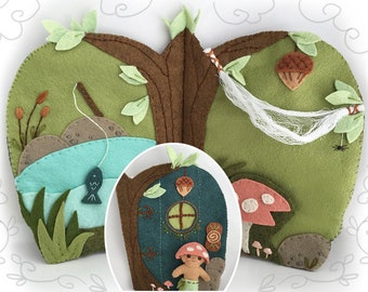 Fairy Door Quiet Book PDF Download, Plush Sewing Pattern for Fairy Garden Felt Toy, svg files