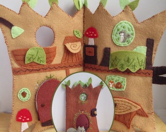 Treehouse Quiet Book PDF Download Plush Sewing Pattern, perfect for a sweet woodland nursery