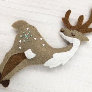 6 Winter Animals Plush ornament Felt Sewing pattern, felt toys, Christmas decor, PDF Download, SVG files for cricut, silhouette image 6