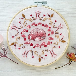 PDF download Sleeping Fawn Hand Embroidery pattern