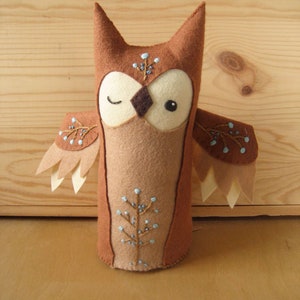Plush Sewing Pattern for Olaf Owl, PDF Download, Felt Animals, DIY Baby Gift, Woodland Nursery Decor, Forest Animals image 4