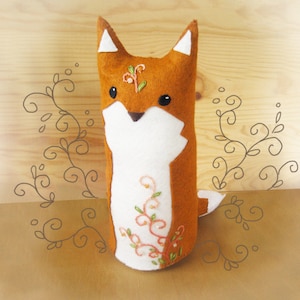 Sewing Pattern for Fiona Fox, Plush Pattern PDF Download, Felt Animals, Woodland Nursery Decor