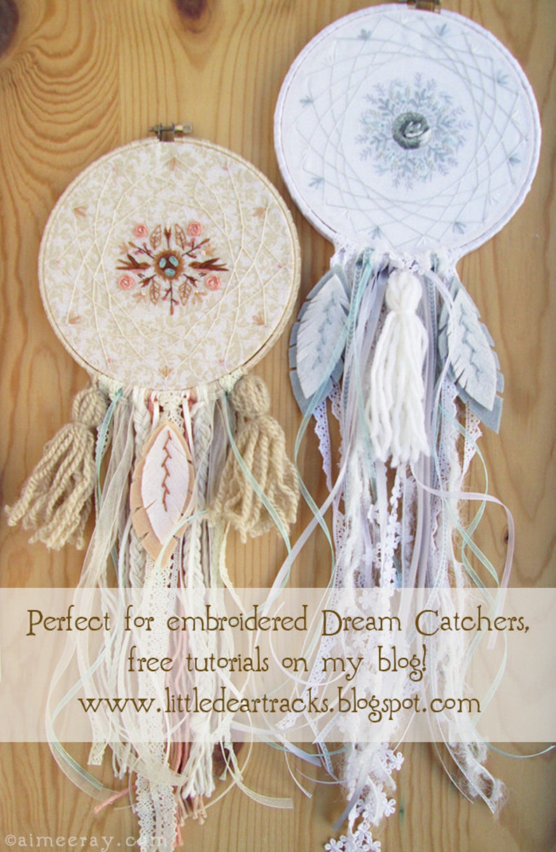 Four Mini Nature Motifs Hand Embroidery Pattern PDF Download Butterfly Fox Woodland Embroidery Hoop Art