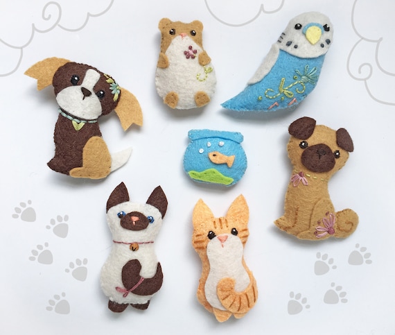 Customizable Pets Felt Animals Plush Sewing Pattern Digital - Etsy Customizable Pets Felt Animals Plush Sewing Pattern Digital - Etsy