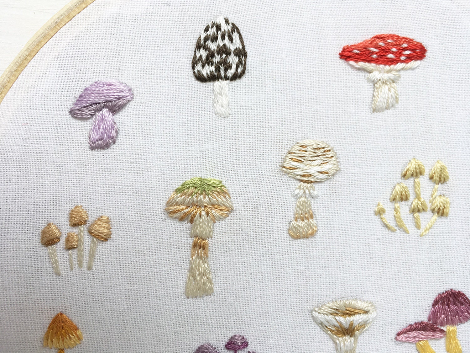 Tiny Mushrooms Embroidery Kit