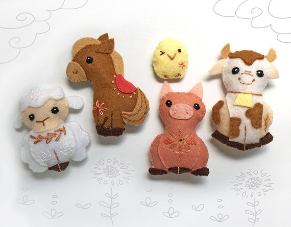 Download Sewing Pattern For Felt Farm Animals Pdf Download Svg File Etsy