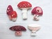 Felt Mushrooms PDF pattern download, SVG file, Plush Sewing Pattern for Ornaments, Baby Mobile, Finger Puppets 