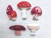 Felt Mushrooms PDF pattern download, SVG file, Plush Sewing Pattern for Ornaments, Baby Mobile, Finger Puppets 