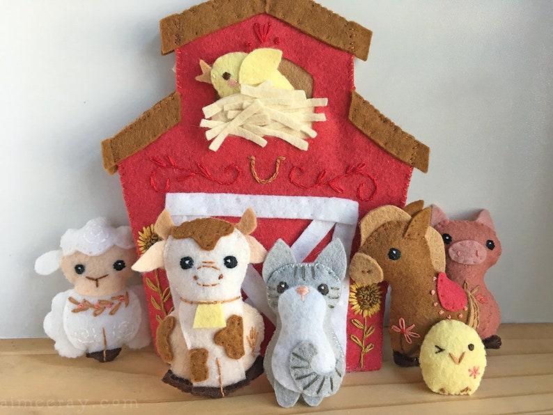 Sewing Pattern for Felt Farm Animals PDF Download SVG file Etsy