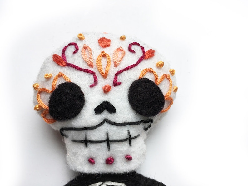 Day of the Dead Plush Sewing Pattern for Felt Calaveras - Etsy