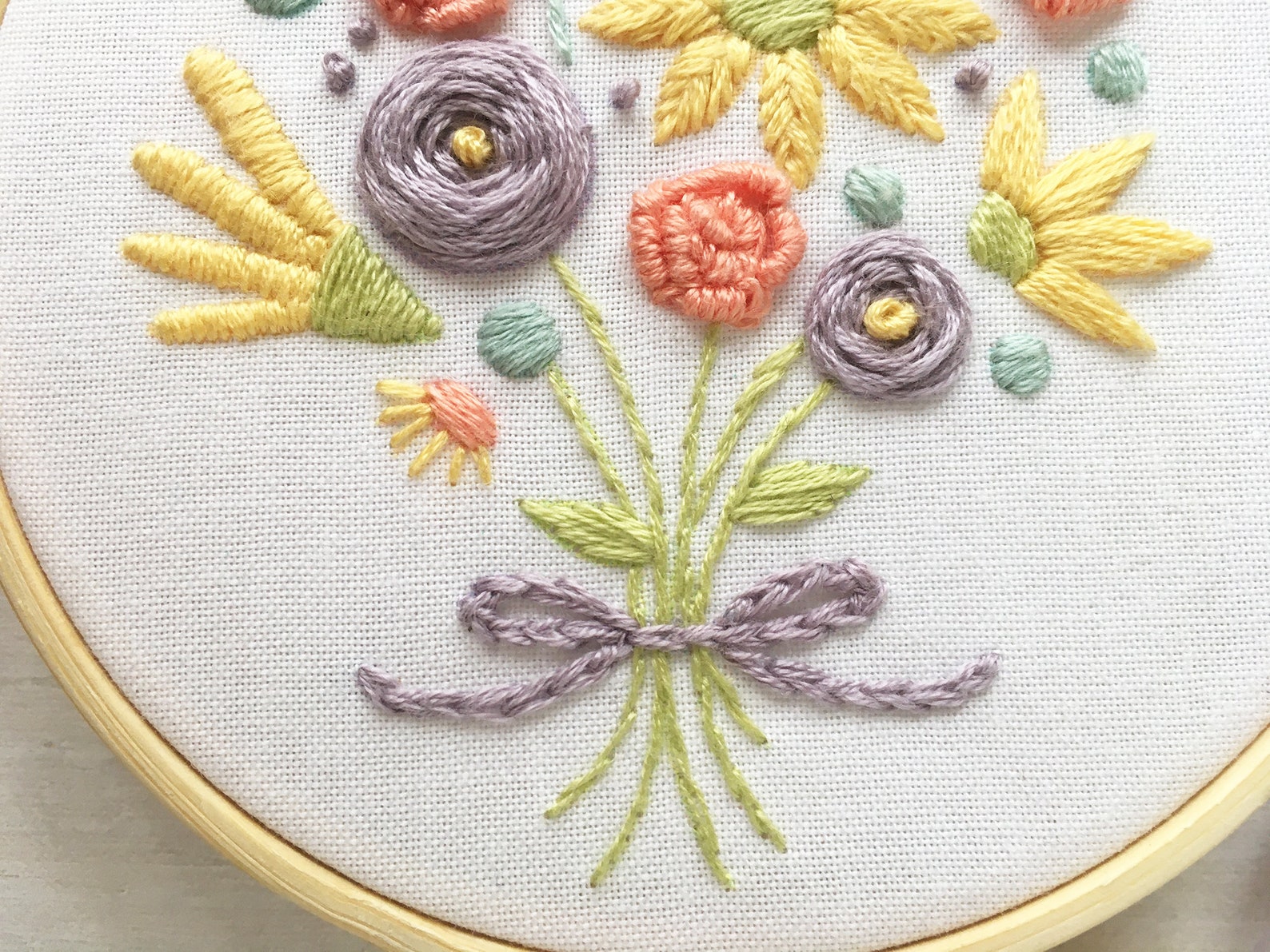 PDF Download Flower Bouquet Hand Embroidery Pattern Floral Etsy