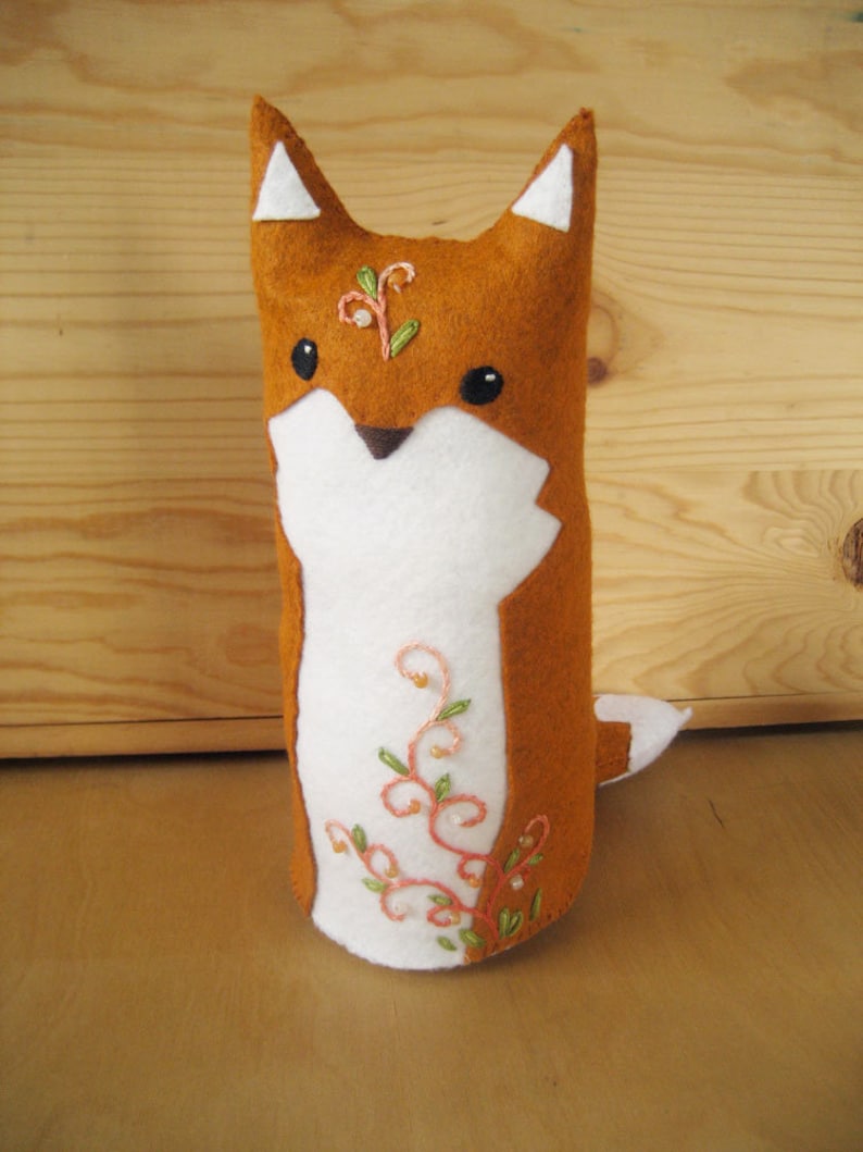 Sewing Pattern for Fiona Fox, Plush Pattern PDF Download, Felt Animals, Woodland Nursery Decor image 3