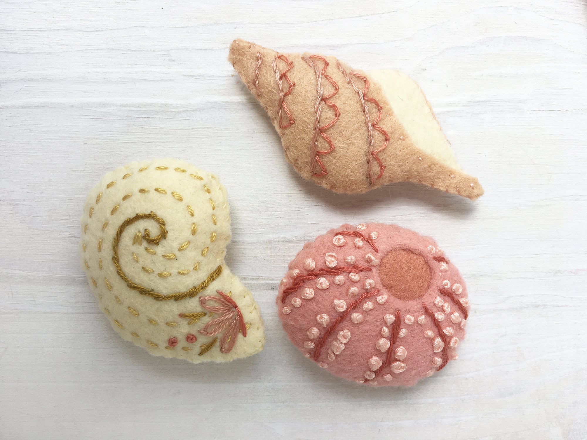 Felt Seashells PDF Pattern Download, Beach Decor, Plush Sewing Pattern ...