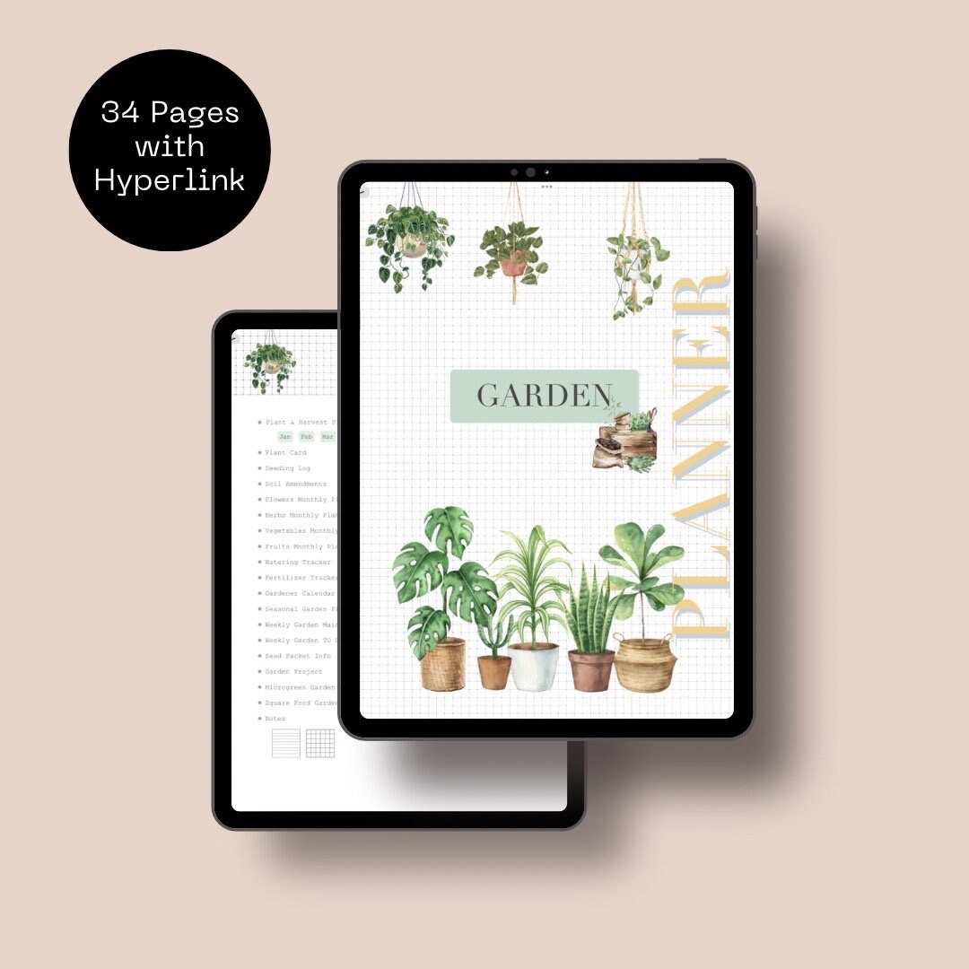 Garden Planner Printable, Digital Garden Planner, Gardening Binder ...