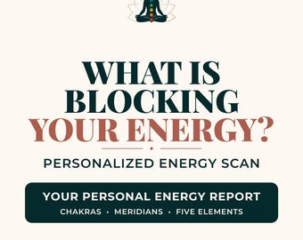 Personalized Energy Scan Report | Chakras, Meridians, TCM Five Elements (PDF)