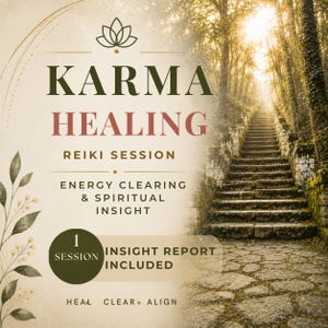 Karma Healing Reading | Karmic Pattern & Past Life Insight Report | Distance Reiki Session PDF image 1