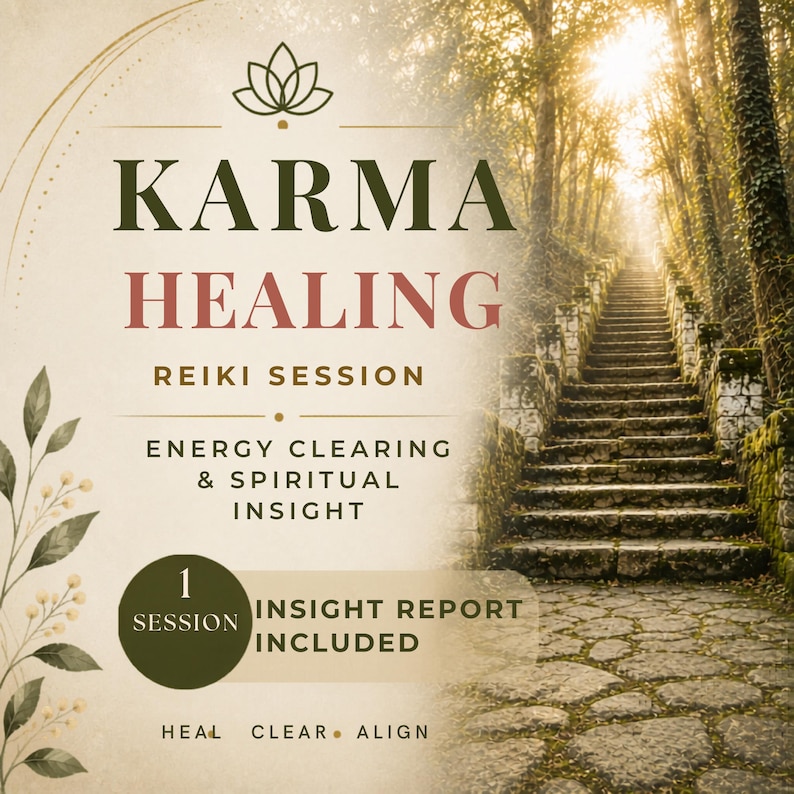Karma Healing Reading | Karmic Pattern & Past Life Insight Report | Distance Reiki Session PDF image 1