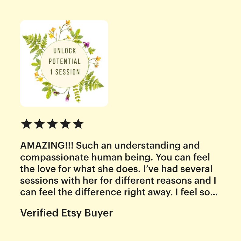 Customer review of Karma Healing Reiki session highlighting release of pain, clarity, and transformation.