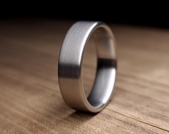 Anello di nozze per lui e per lei, anello minimalista in titanio, semplice anello in argento per uomo e donna, anello classico, regalo per il marito, anello moderno per tutti i giorni