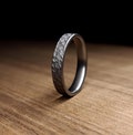 Hammered Titanium Ring for Men and Women Minimalist Ring Dark Gray Wedding Band Handmade Modern Lightweight Durable Ring Unique Gift for Him product logo