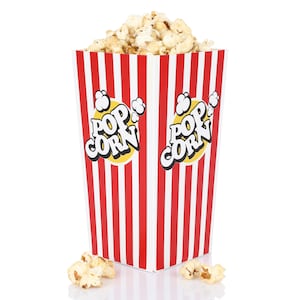 Popcorn Boxen Popcorntüten 12er Pack - Partyboxen für Kino, Filmabende und Geburtstag