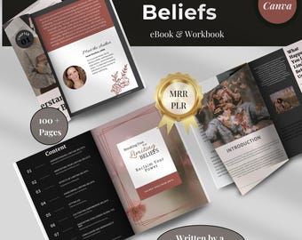 Cuaderno de trabajo sobre creencias limitantes: Terapia de PNL para una mentalidad de crecimiento (Descarga imprimible en Canva)