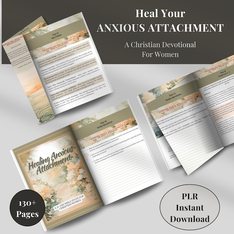 This devotional was designed to help women dealing with anxious attachment find peace and healing through God's love and scripture. Anxious attachment can often feel like a constant emotional rollercoaster, but by turning to faith and the Bible, we can find stability and comfort in God's promises. The Bible teaches us that we are loved and valued by God, and that He offers us the strength we need to overcome our anxieties.