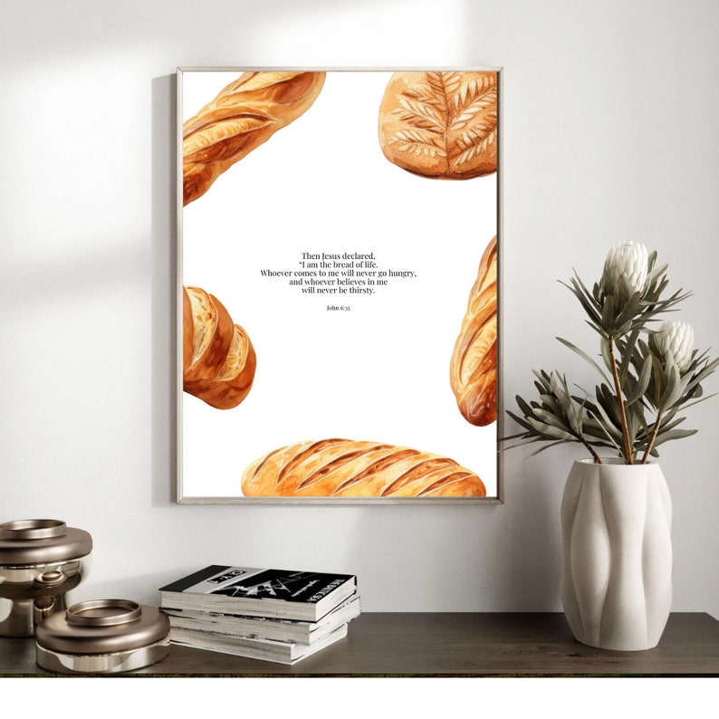 Produktbild von Jesus Feeds 5000 Set Von 3 Gerahmter Druck, 3 Für 2 Moderne Christliche Bibel Wandkunst, 5 Brot 2 Fische, Jesus Bibel Skizze Rahmen, Wohnkultur Poster