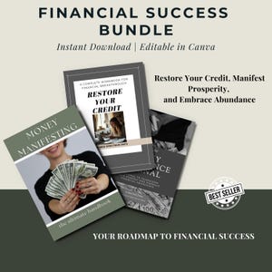 Plantillas de cartas para reparar el crédito Hojas de trabajo prácticas Libro de trabajo para manifestar dinero Hojas de trabajo sobre abundancia financiera Dinero PLR
