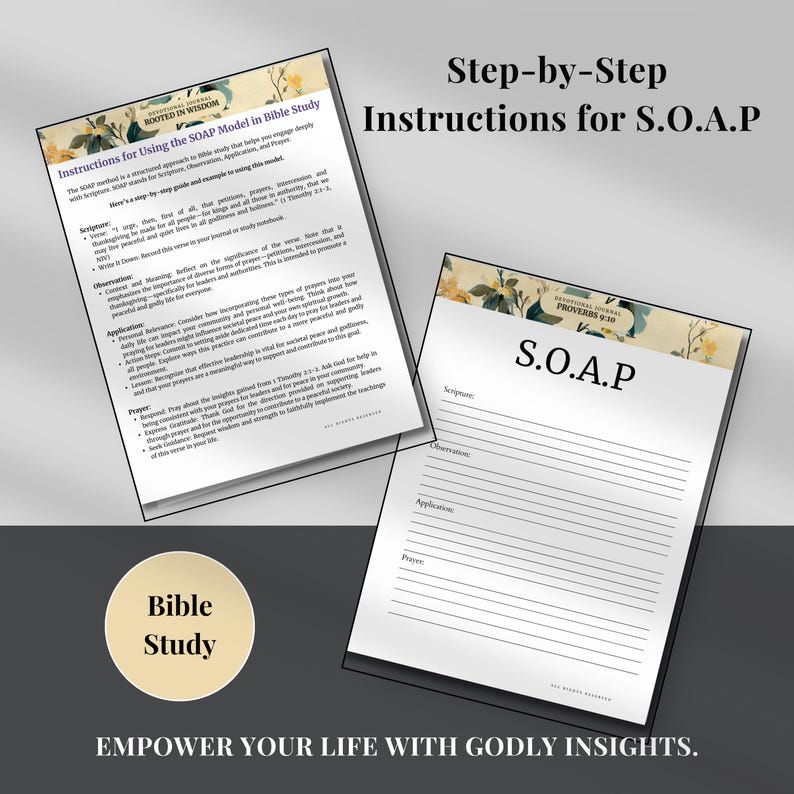 Structured Devotion 30-day Christian Devotional Journal: Rooted in Wisdom (canva, PLR) - Etsy