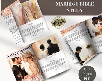 Diario di studio biblico sul matrimonio: quaderno di lavoro devozionale cristiano (modello Canva)