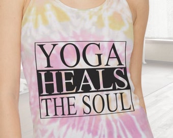 Tie Dye Tank Top Racer back Yoga Apparel Wear Comfortable Workout Attire Tie Dye Yoga Tank top for Women Unique Tie Dye Design Activewear