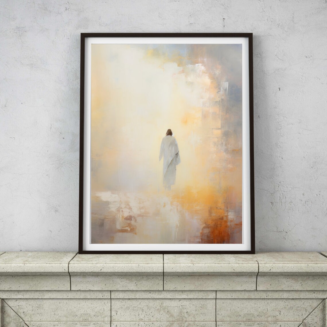 Christian Art Wall Art Jesus Abstract Farmhouse Decor Christian Home ...