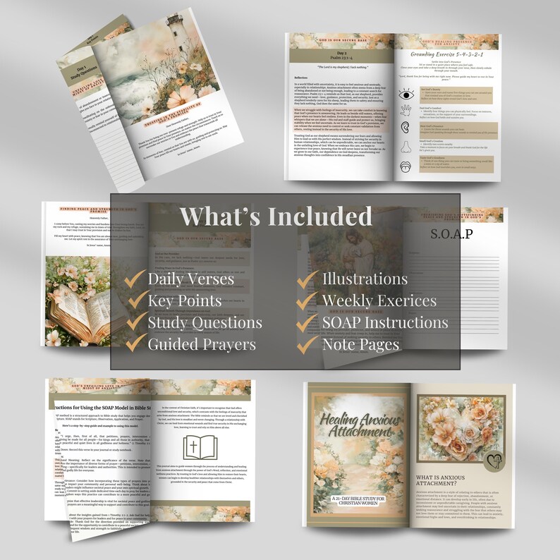 This devotional is not just about learning the scriptures but also about applying them to daily life. It helps you recognize the patterns of anxious attachment and how they can affect your relationships and self-worth. Through prayer, scripture reflection, and journaling, you will be guided toward emotional healing and deeper spiritual growth. Each day offers a moment of reflection to help you process your emotions and connect with God on a deeper level.