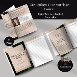 Äktenskapsdagbok Parterapi Arbetsblad Paket Kommunikationsverktyg Föräldraarbetsbok Äktenskap Gottman Familjemålplanerare Canvas Utskrivbar