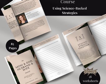 Marriage Journal Couple Therapy Worksheets Bundle  Communication Tools Parent Workbook Marriage Gottman Family Goal Planner Canva Printable