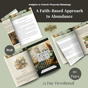 Bible Study for Financial Peace Devotional Spiritual Journal Business Wealth Prayer Faith Christian Financial Planner Canva PLR Printable