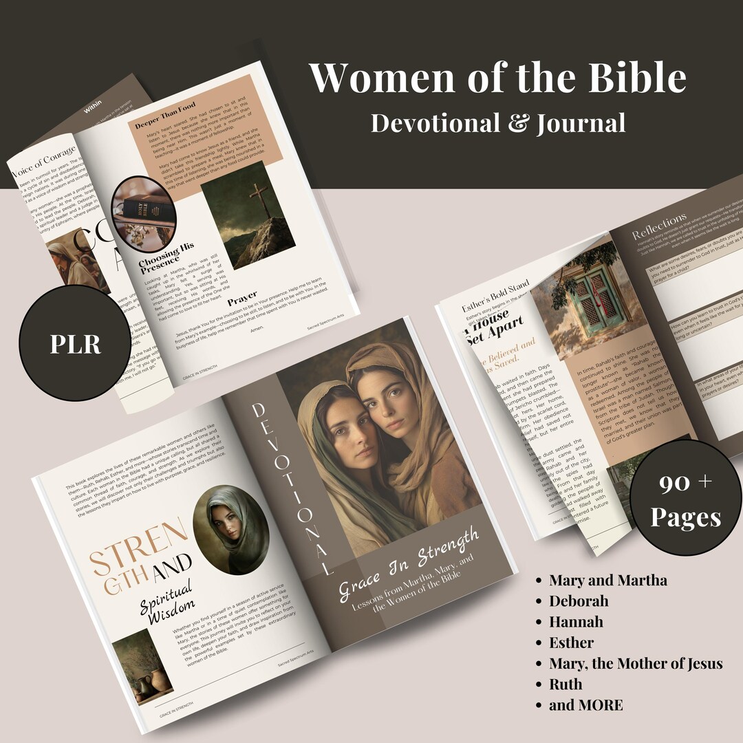 Women of the Bible Journal: Scripture Study & Faith Planner (canva ...