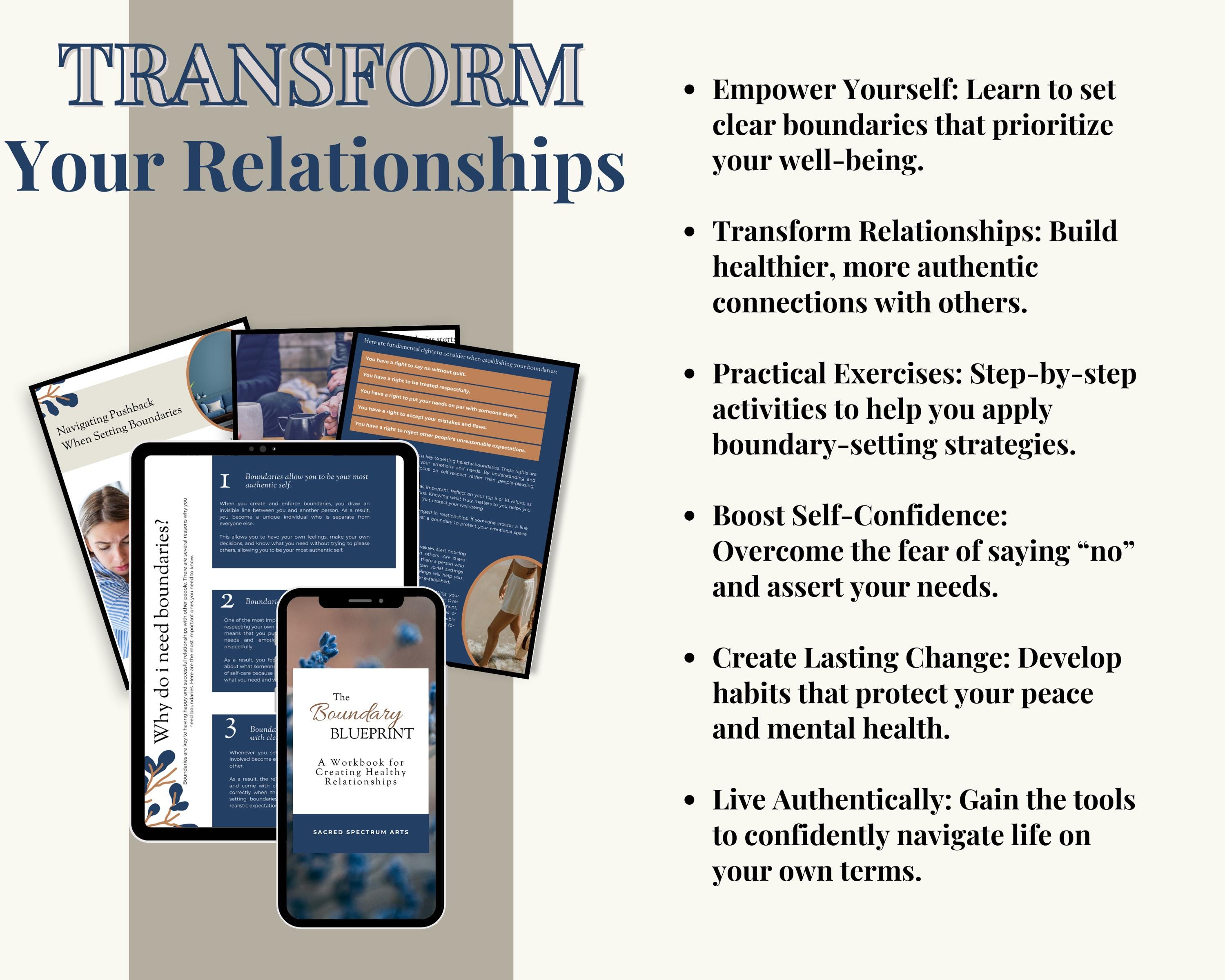 Boundary Worksheets Workbook People Pleasing DBT Self Love Coaching ...